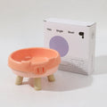 Donut four legs cat bowl 300ml PP plastic raised cat food holder available in multiple colours