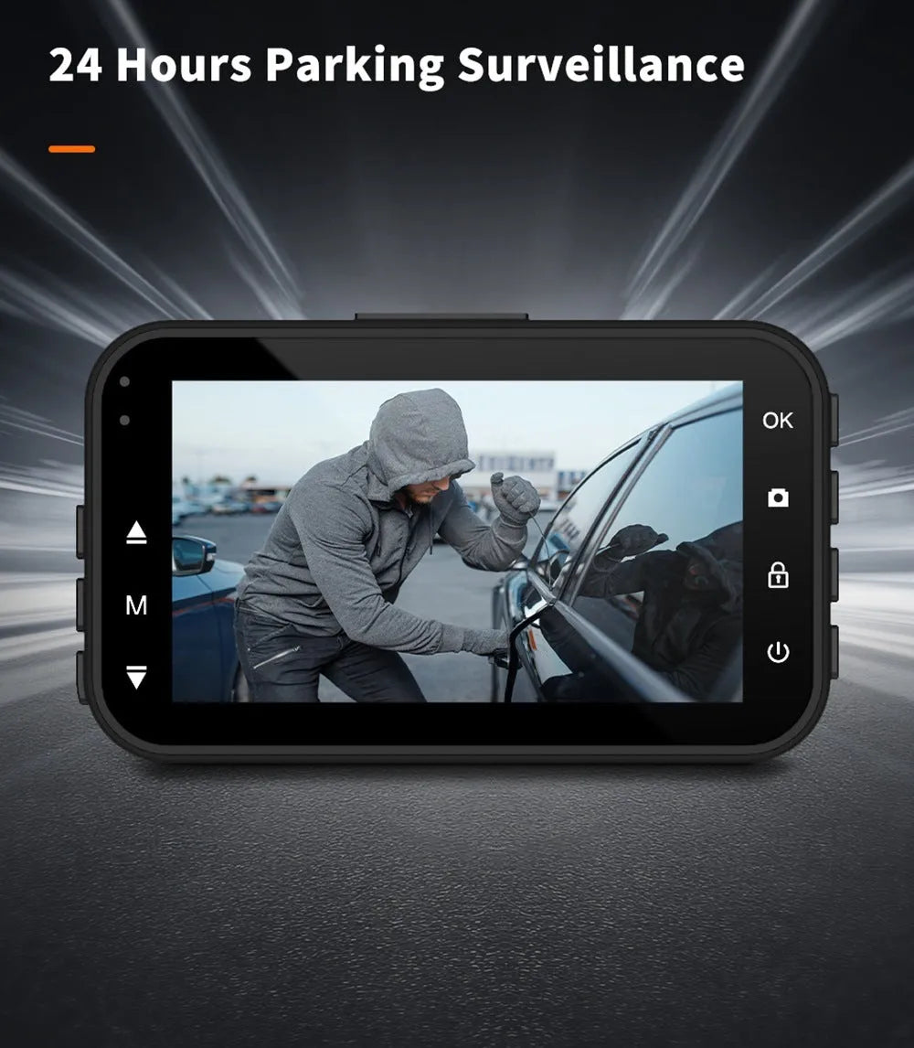 ThiEYE front and rear car dash cam with suction mount and rear waterproof camera on windscreen