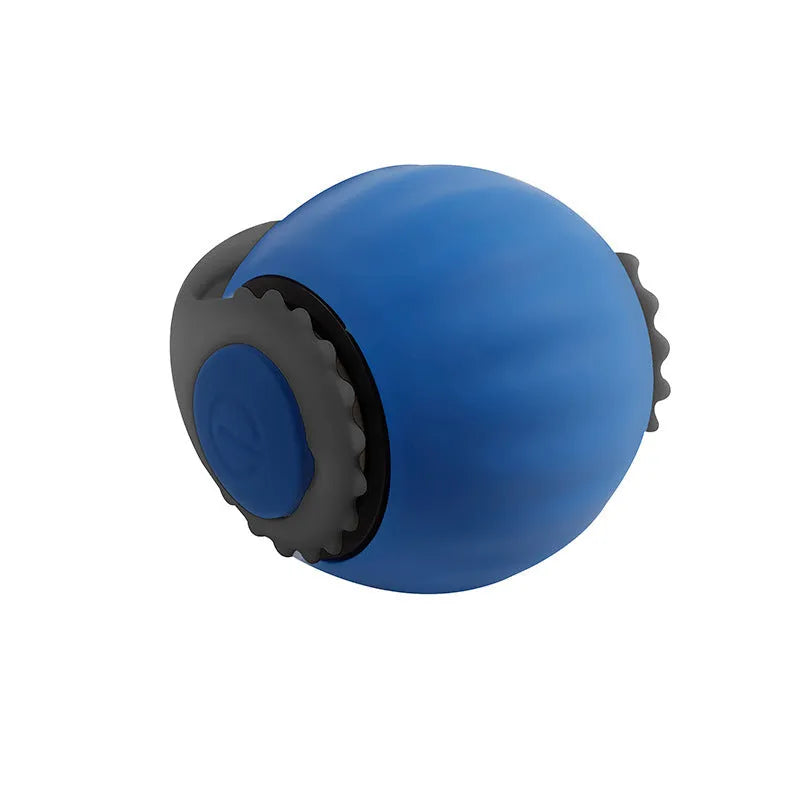Gravity automatic cat toy with silicone tail and rolling ball in orange and blue colour options