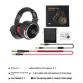 Three-frequency balanced head-mounted wired monitoring earphone in Pro 50 black with cable and spring wire
