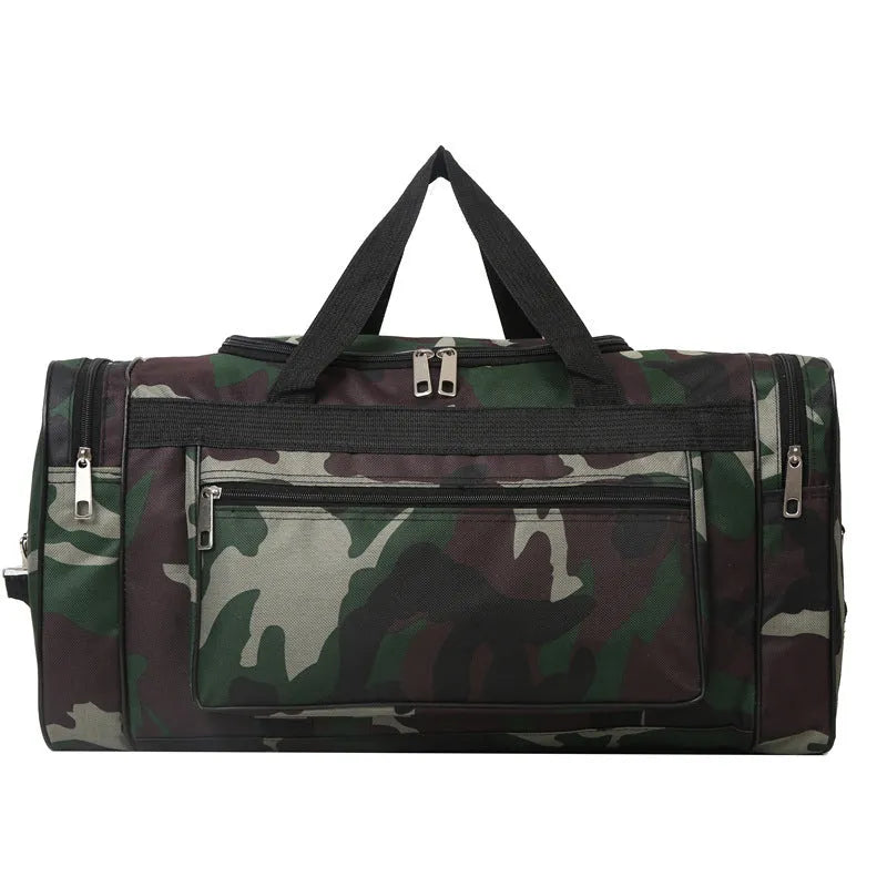 Camouflage waterproof luggage bag with striped pattern and below 20L capacity