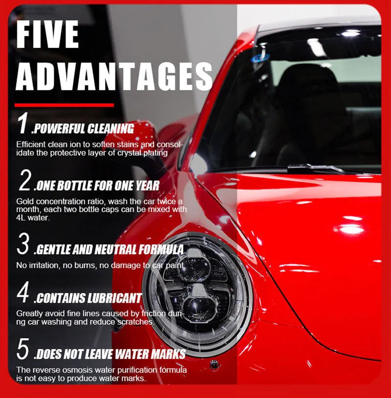 100ml bottle of super concentrated car foam cleaner for decontamination and polishing