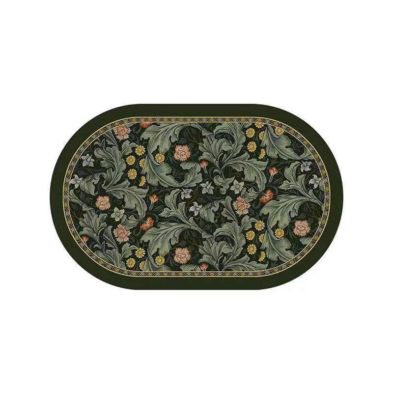 Square diatom oil non-slip quick-drying bath mat in gentle elegant style, 40x60cm, with geometric pattern