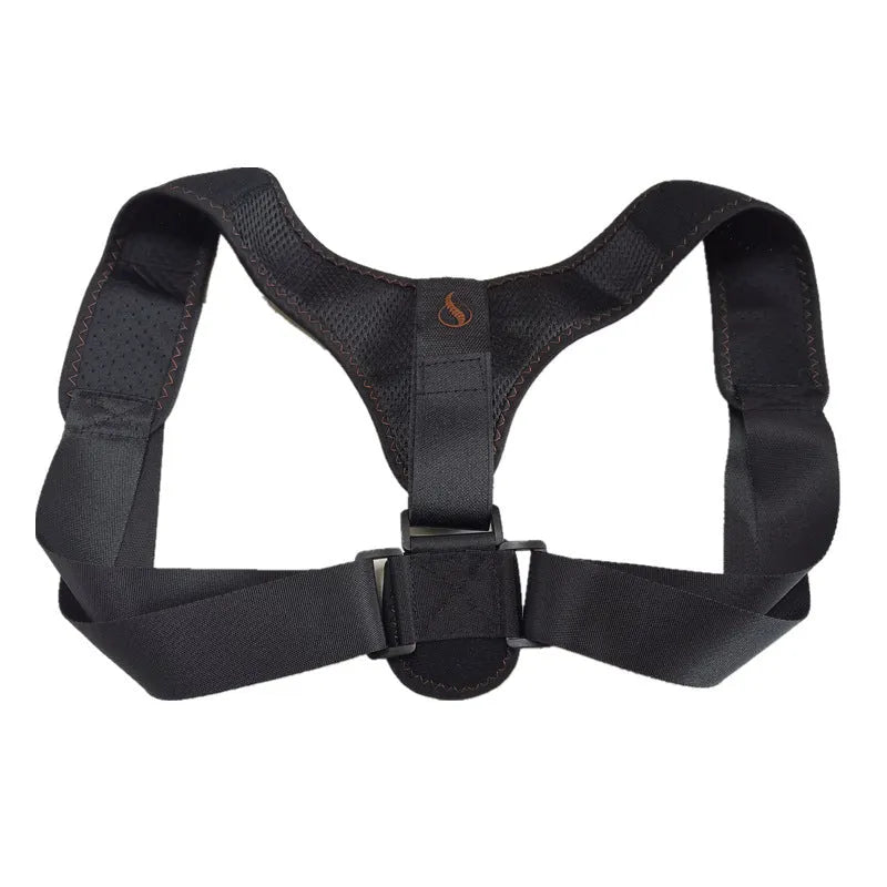 Adjustable composite cloth clavicular posture correction belt on a neutral background.