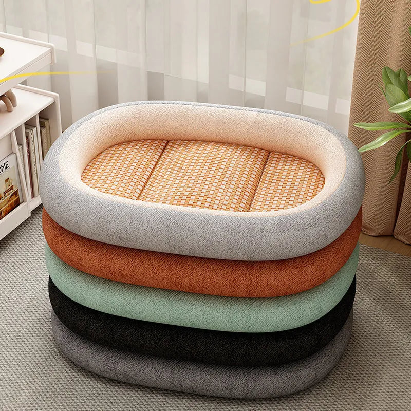 Removable cover pet nest with cotton filling in various size and colour options