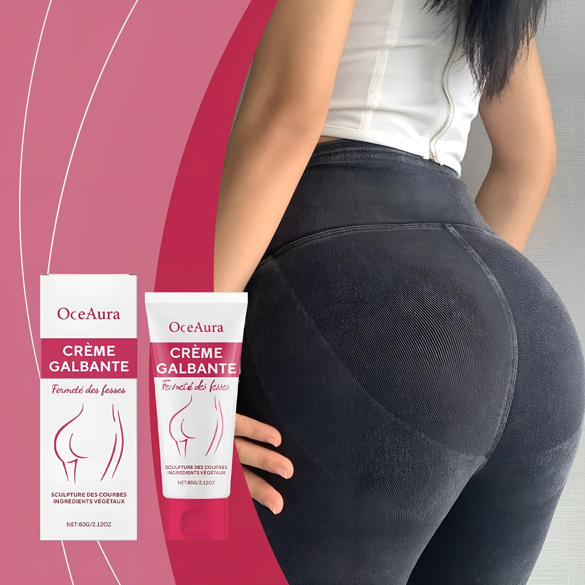 60g jar of hip and neck tightening moisturising cream with botanical extracts.