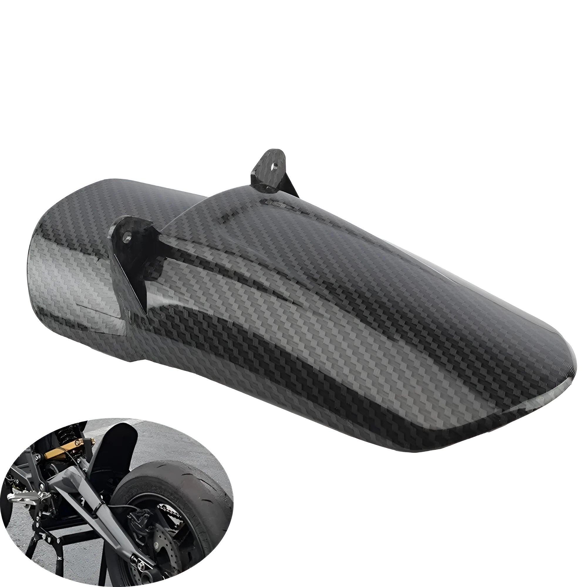 Carbon fibre rear shock absorber fender for Light Bee scrambling motorcycle