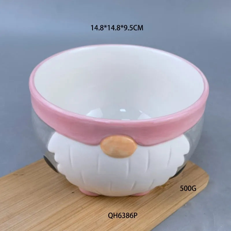 White porcelain ceramic Christmas fruit plate snack tray with modern simplicity design, suitable for holiday gifting